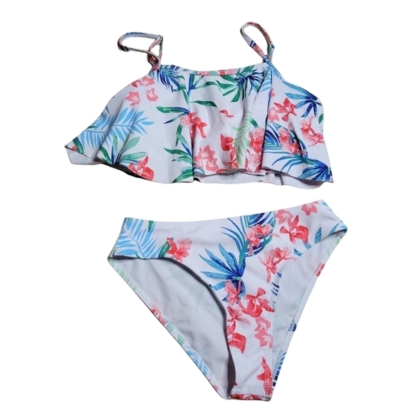 Ashiner Girl's Flounce Two Piece Bikini Swimsuit - Picture 6 of 12